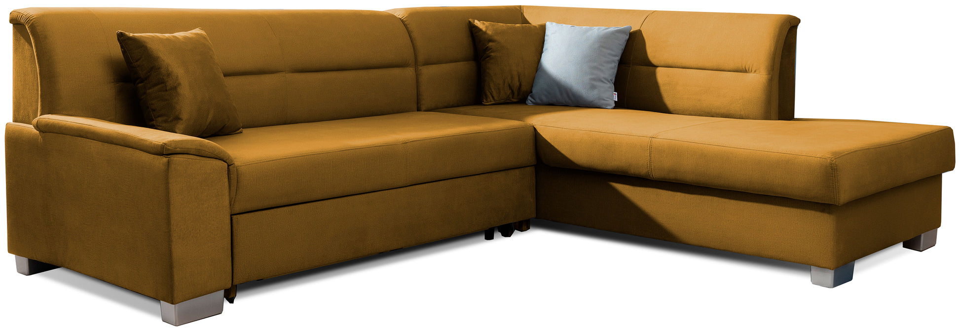 Narożnik Bergen lewostronny w tkaninie Monolith 48 żółty – zdjęcie produktowe