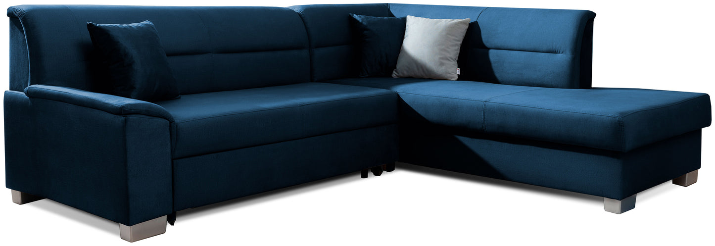 Narożnik Bergen lewostronny w tkaninie Monolith 77 niebieski – zdjęcie produktowe