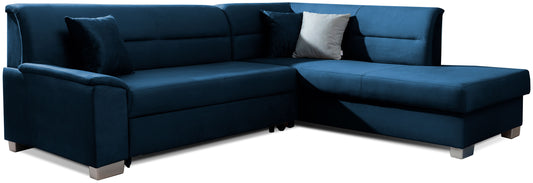 Narożnik Bergen lewostronny w tkaninie Monolith 77 niebieski – zdjęcie produktowe