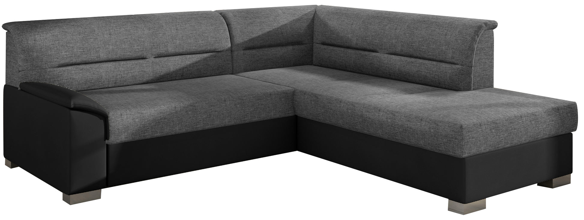 Narożnik Bergen lewostronny, Sawana 21 szary z czarnymi wstawkami Soft 11 – zdjęcie produktowe