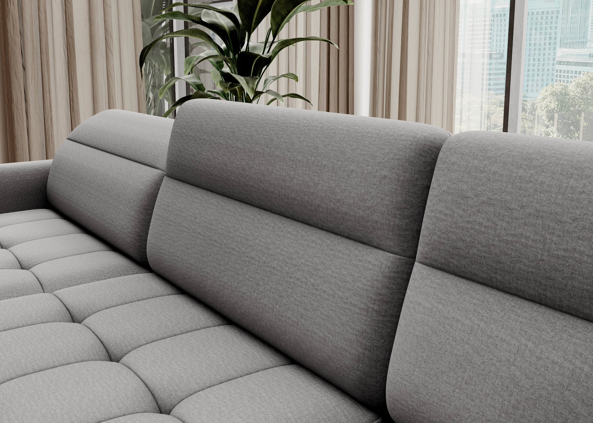 Narożnik Berrto, Manhattan 03 jasnoszary – detal nogi i podstawy