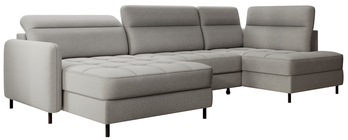 Narożnik z funkcją spania Berrto, Raquel 04 szary – ujęcie produktowe