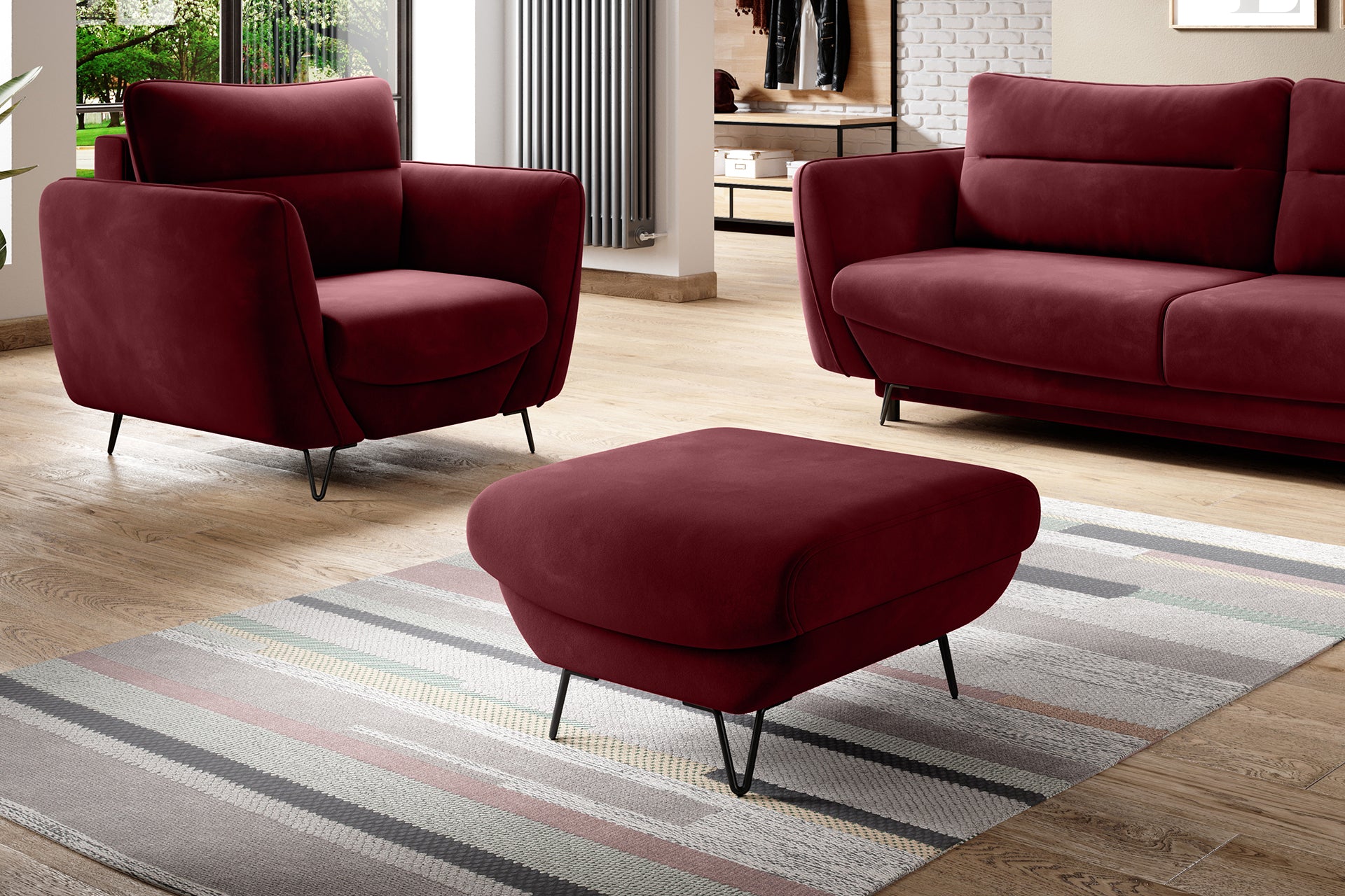 Nowoczesna pufa Silva Loco 25 wyróżnia się obłą bryłą inspirowaną stylem organic modern. Minimalistyczna forma świetnie komponuje się z aranżacjami contemporary, loft i modern.