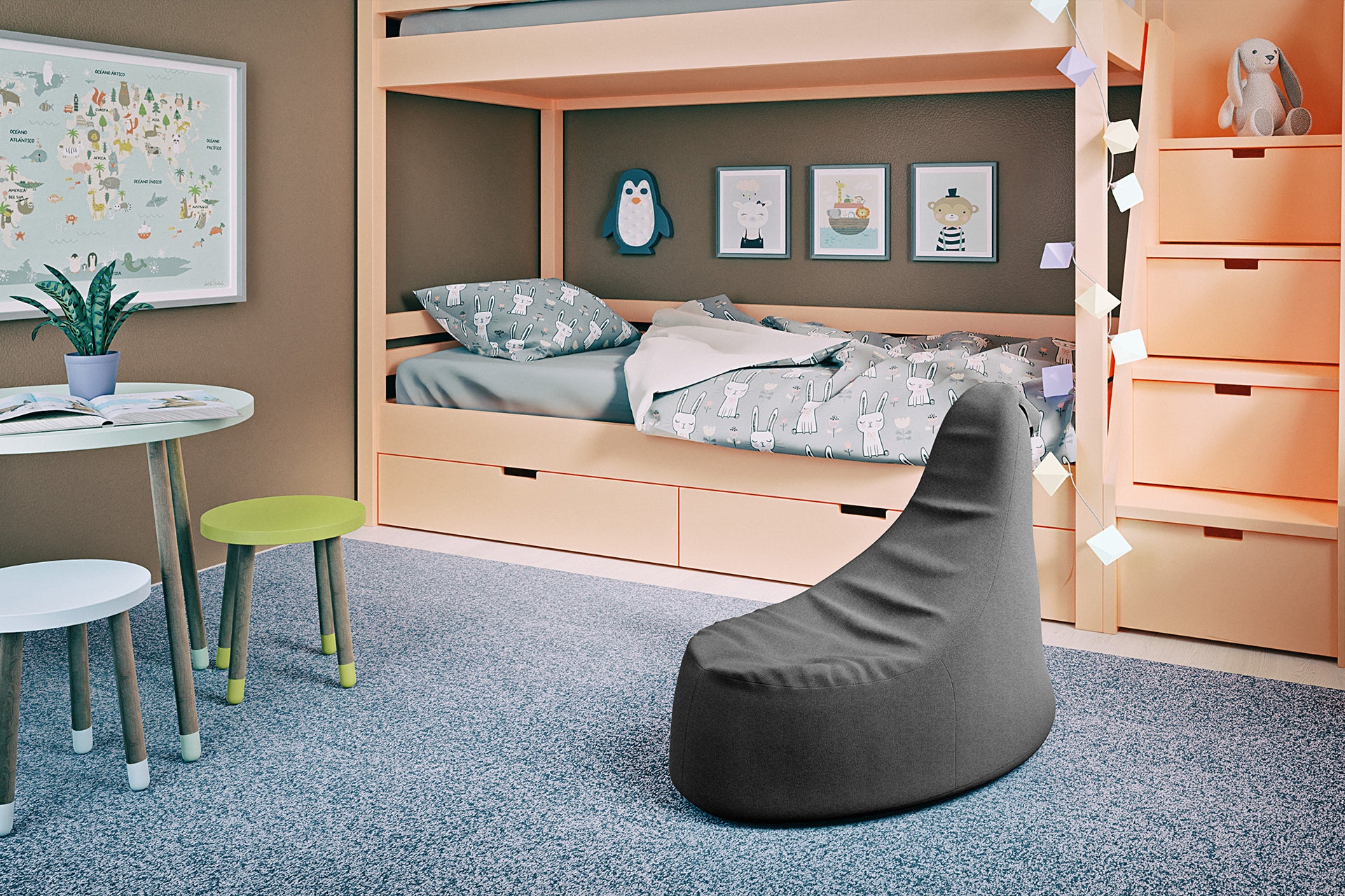 Pufa Berry Poco 04 w szarym kolorze prezentuje minimalistyczny i designerski styl. Ergonomiczna forma zapewnia wygodny wypoczynek podczas codziennego użytkowania.