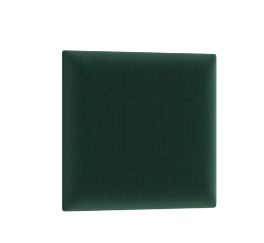 Kwadratowy panel tapicerowany Quadratta Monolith 37 w głębokim zielonym odcieniu, widok z przodu na równą, gładką powierzchnię z subtelnie zaokrąglonymi krawędziami.