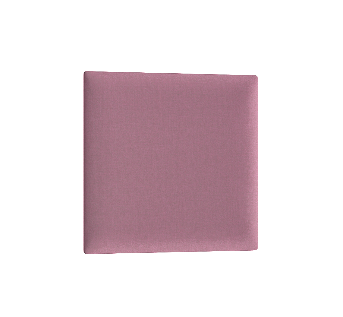 Kwadratowy panel tapicerowany Quadratta Monolith 63 w różowym odcieniu, widok frontalny na równą, gładką powierzchnię z delikatnie zaokrąglonymi krawędziami.