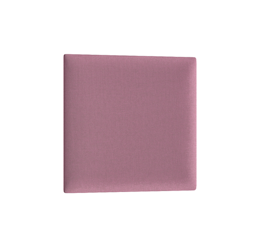 Kwadratowy panel tapicerowany Quadratta Monolith 63 w różowym odcieniu, widok frontalny na równą, gładką powierzchnię z delikatnie zaokrąglonymi krawędziami.