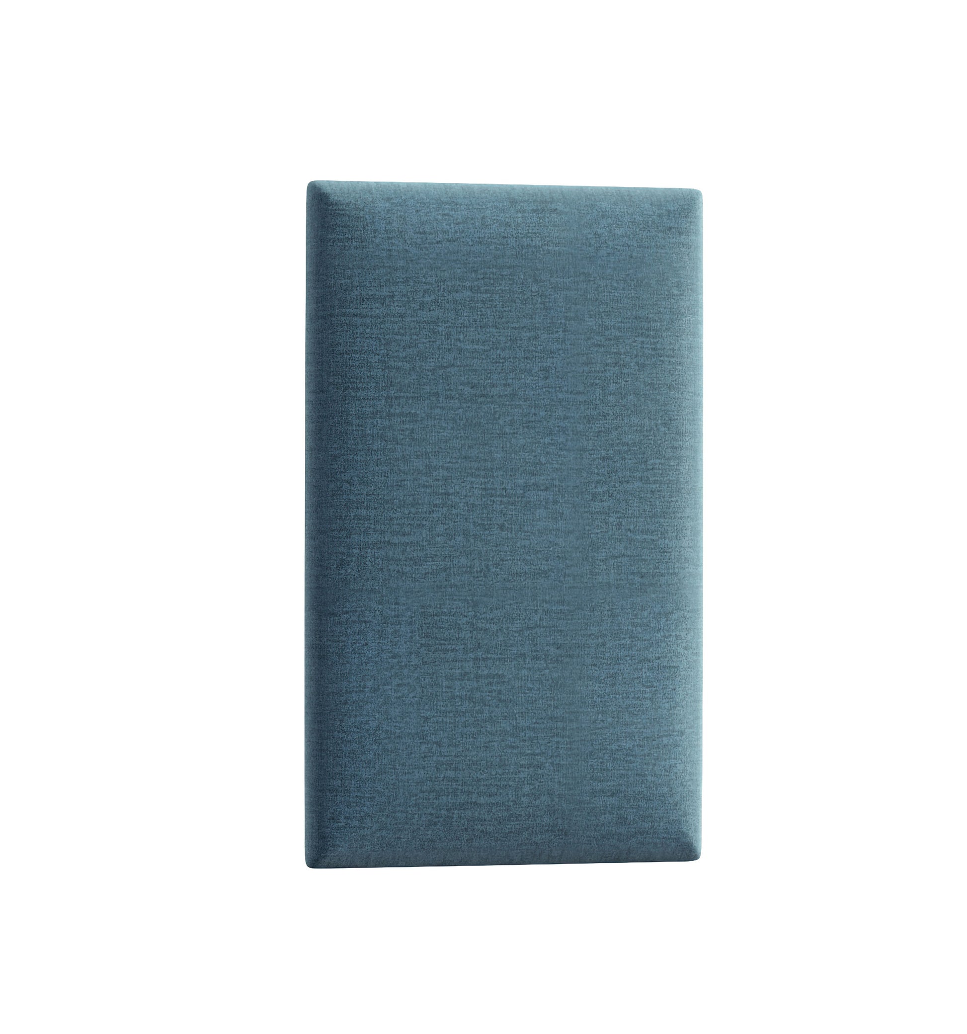 Prostokątny panel tapicerowany Quadratta III Monolith 76 w jasnoniebieskim odcieniu, przedstawiony ukośnie na białym tle, eksponujący miękką, delikatnie melanżową fakturę tkaniny.