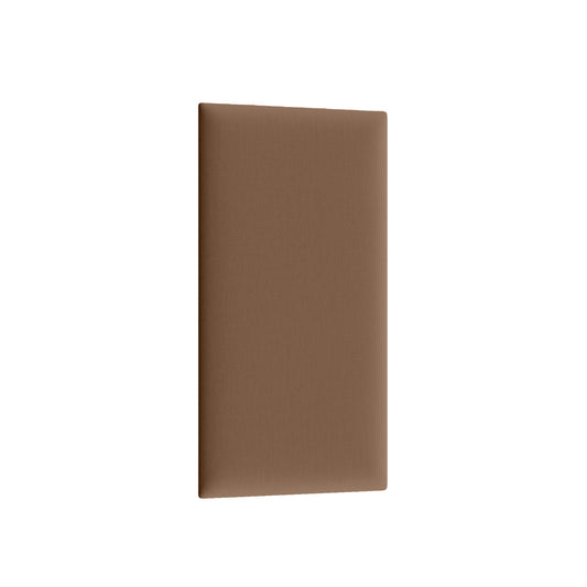 Prostokątny panel tapicerowany Quadratta V Monolith 09 w jasnobrązowym odcieniu, ujęty ukośnie na białym tle, eksponujący miękką fakturę tkaniny.