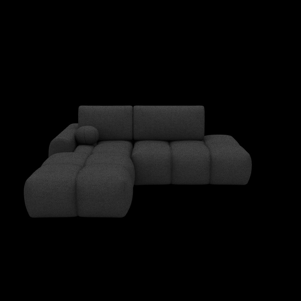 Model 3D narożnika Vittario w antracytowym kolorze do salonu soft living
