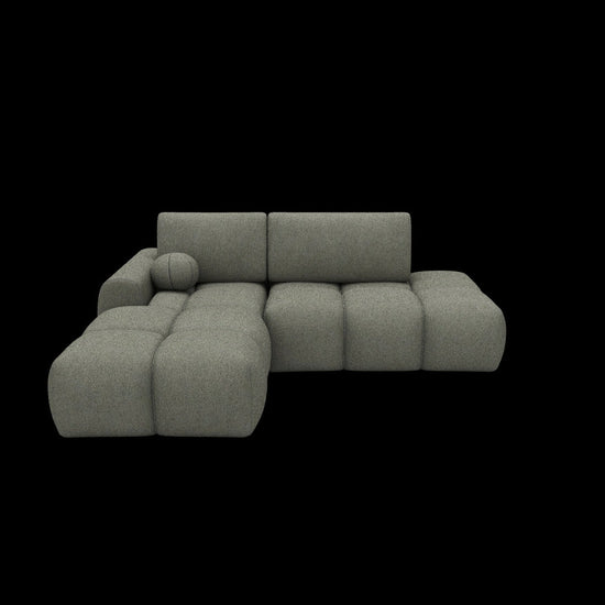 Model 3D narożnika Vittario w jasnozielonym kolorze do salonu soft living