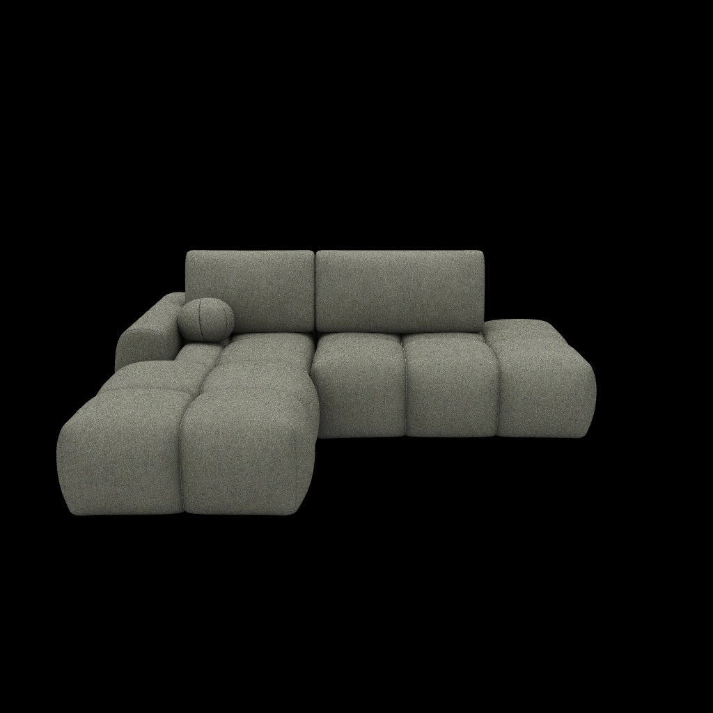 Model 3D narożnika Vittario w jasnozielonym kolorze do salonu soft living