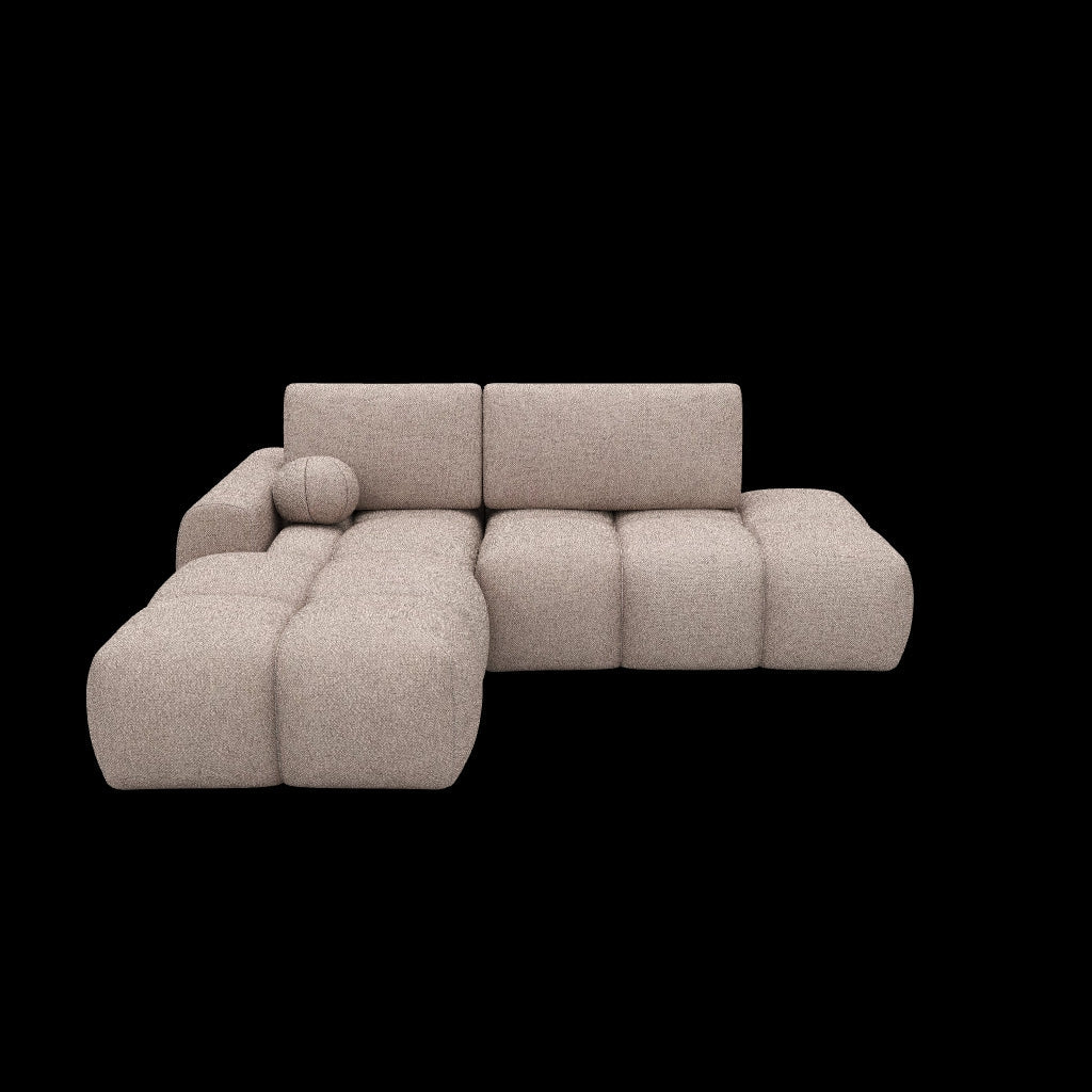 Model 3D narożnika Vittario w ciemnobeżowym kolorze do salonu soft living