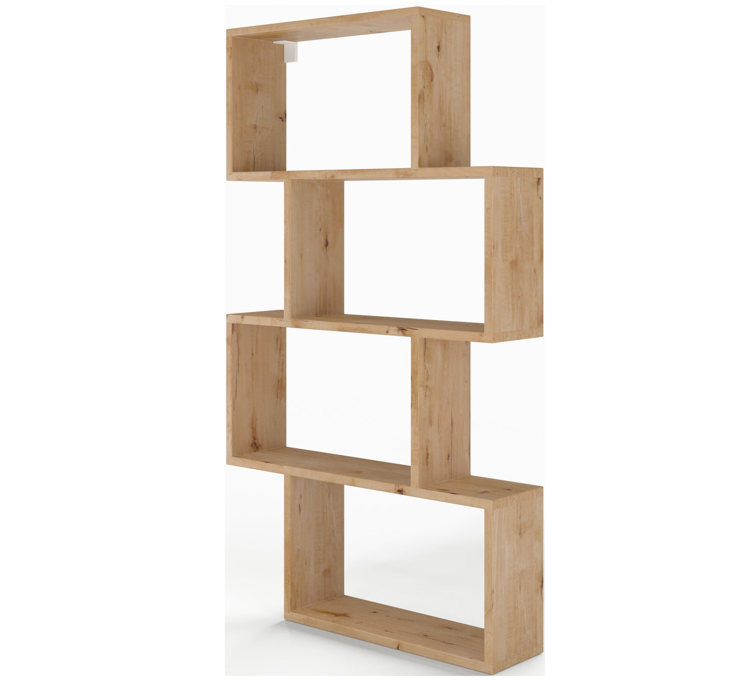 Regał Egurro – nowoczesny regał schodkowy z płyty w kolorze dębu | Stylowy i funkcjonalny mebel do salonu, biura i pokoju młodzieżowego