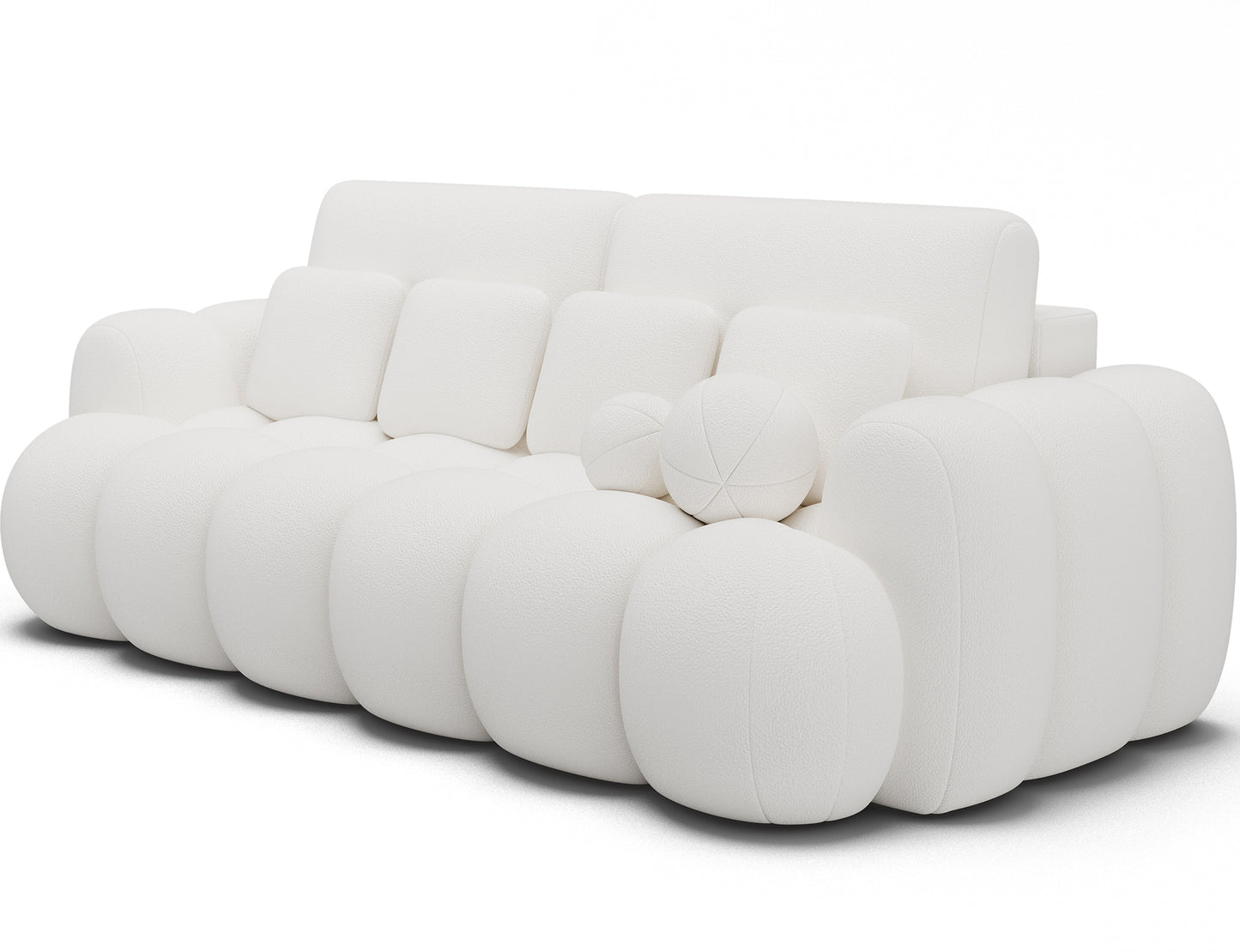 Big Sofa Cotonn w tkaninie Paolli 01 biały – miękka, modułowa forma i nowoczesny design w lekkim, eleganckim odcieniu śnieżnej bieli.