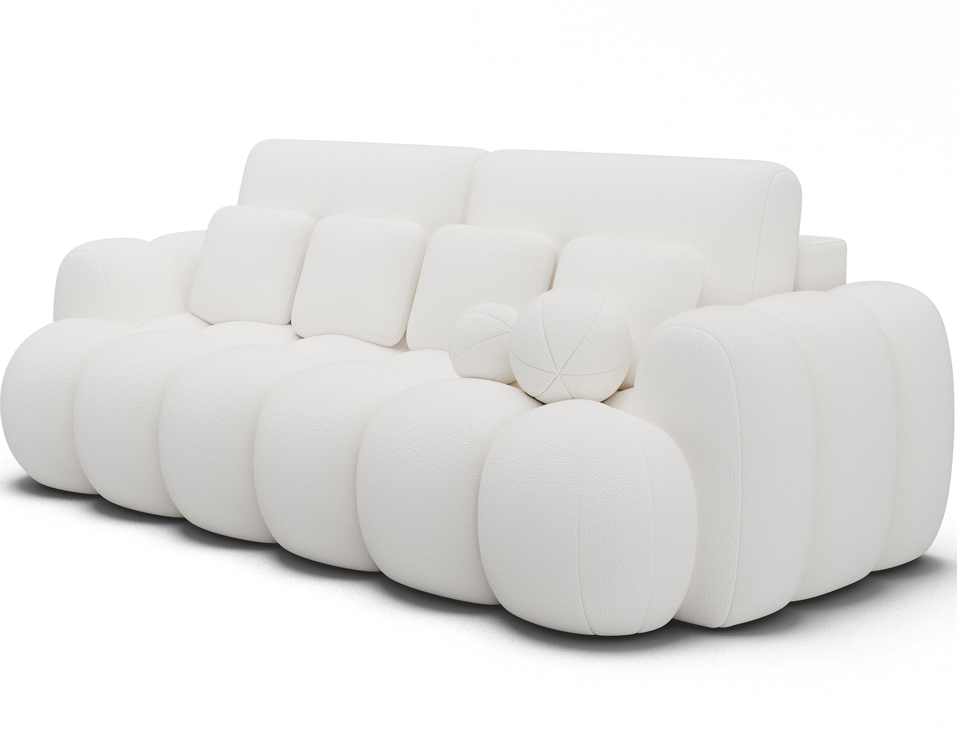 Big Sofa Cotonn w tkaninie Paolli 01 biały – miękka, modułowa forma i nowoczesny design w lekkim, eleganckim odcieniu śnieżnej bieli.
