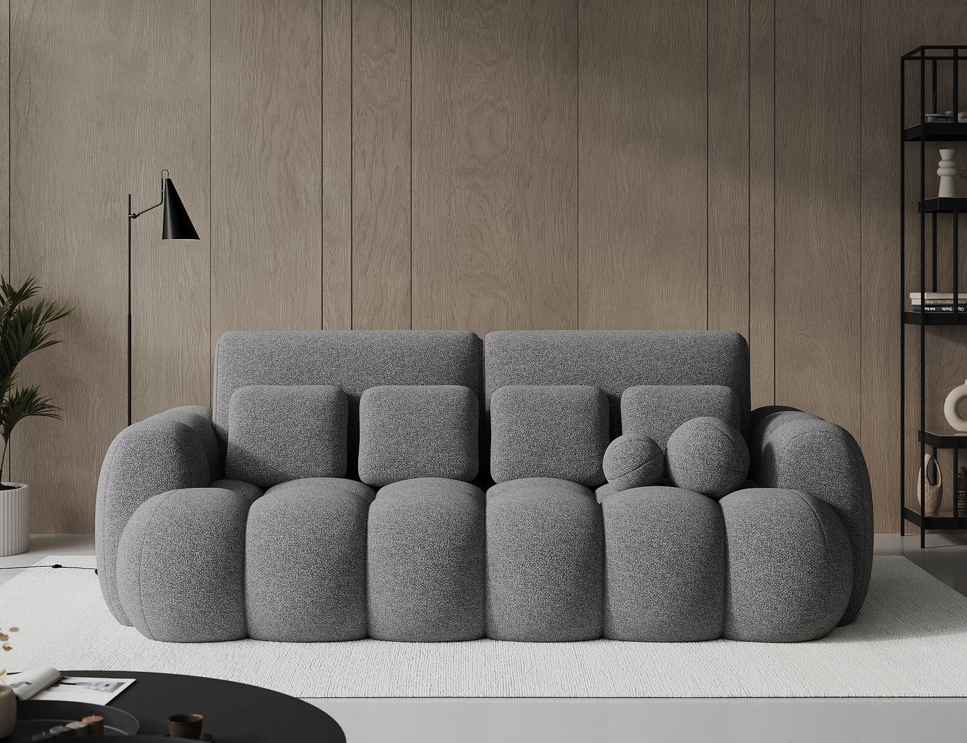 Big Sofa Cotonn w tkaninie Paolli 04 szary w nowoczesnym wnętrzu – designerska forma i maksymalny komfort użytkowania.