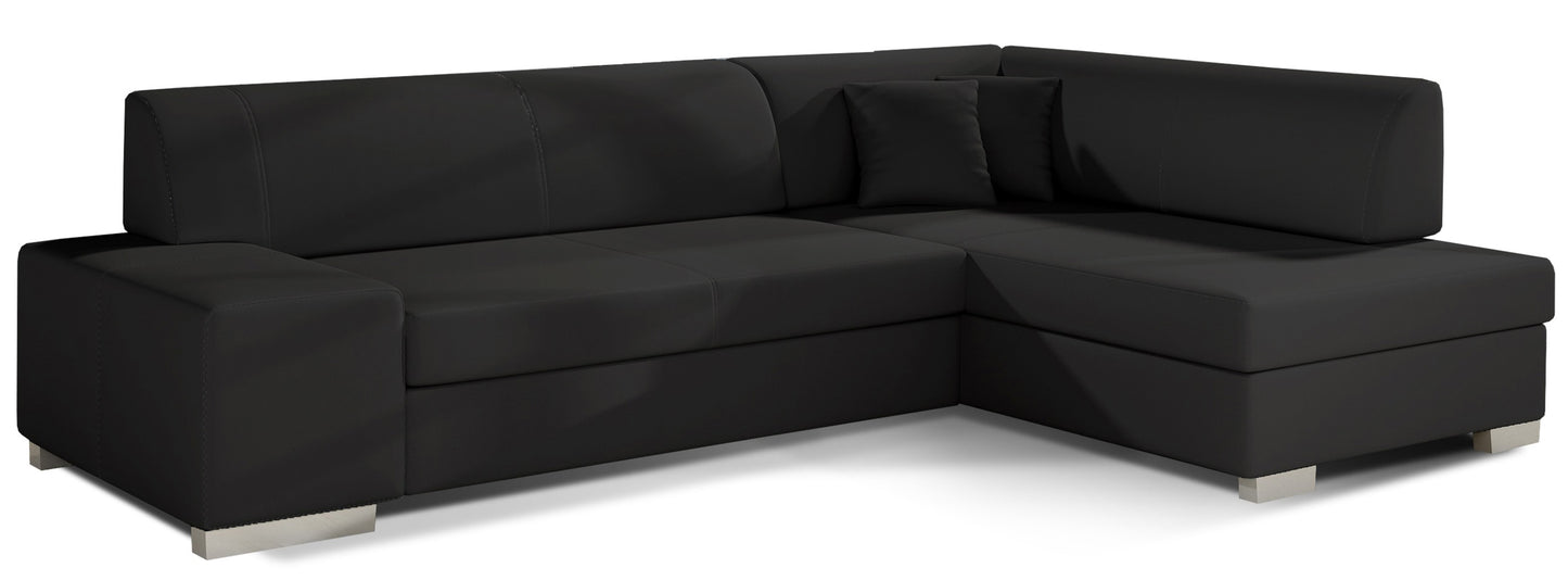 Sofa narożna prawa ELTAP, tkanina Soft 11 czarny – widok główny