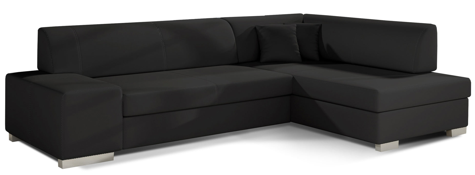 Sofa narożna prawa ELTAP, tkanina Soft 11 czarny – widok główny