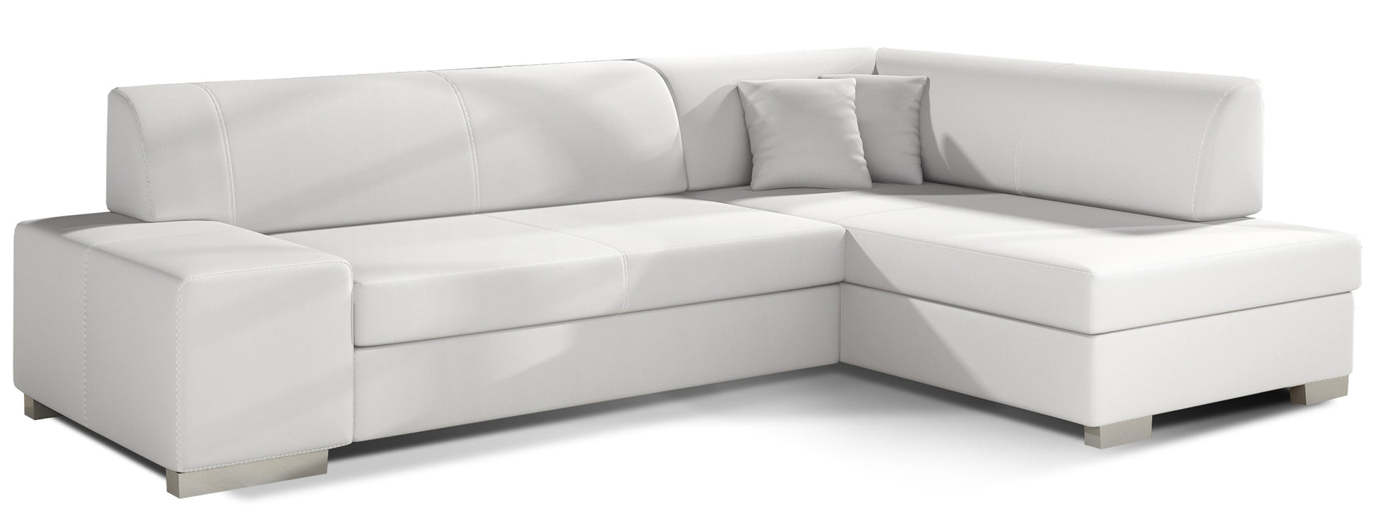 Sofa narożna prawa ELTAP, tkanina Soft 17 biały – widok główny