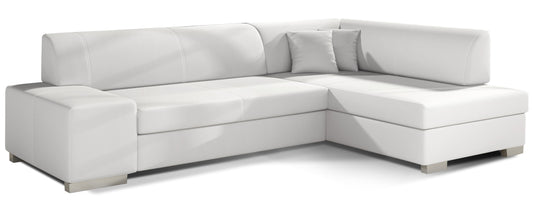 Sofa narożna prawa ELTAP, tkanina Soft 17 biały – widok główny