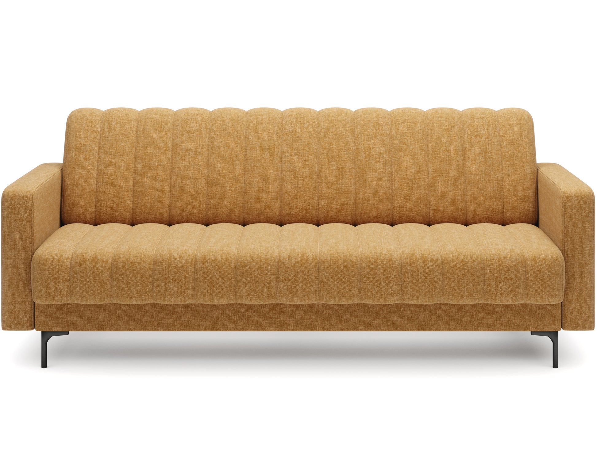 Żółta wersalka Roneyy Manhattan 45 w aranżacji – elegancka sofa do salonu z funkcją spania i pojemnikiem, styl modern soft.