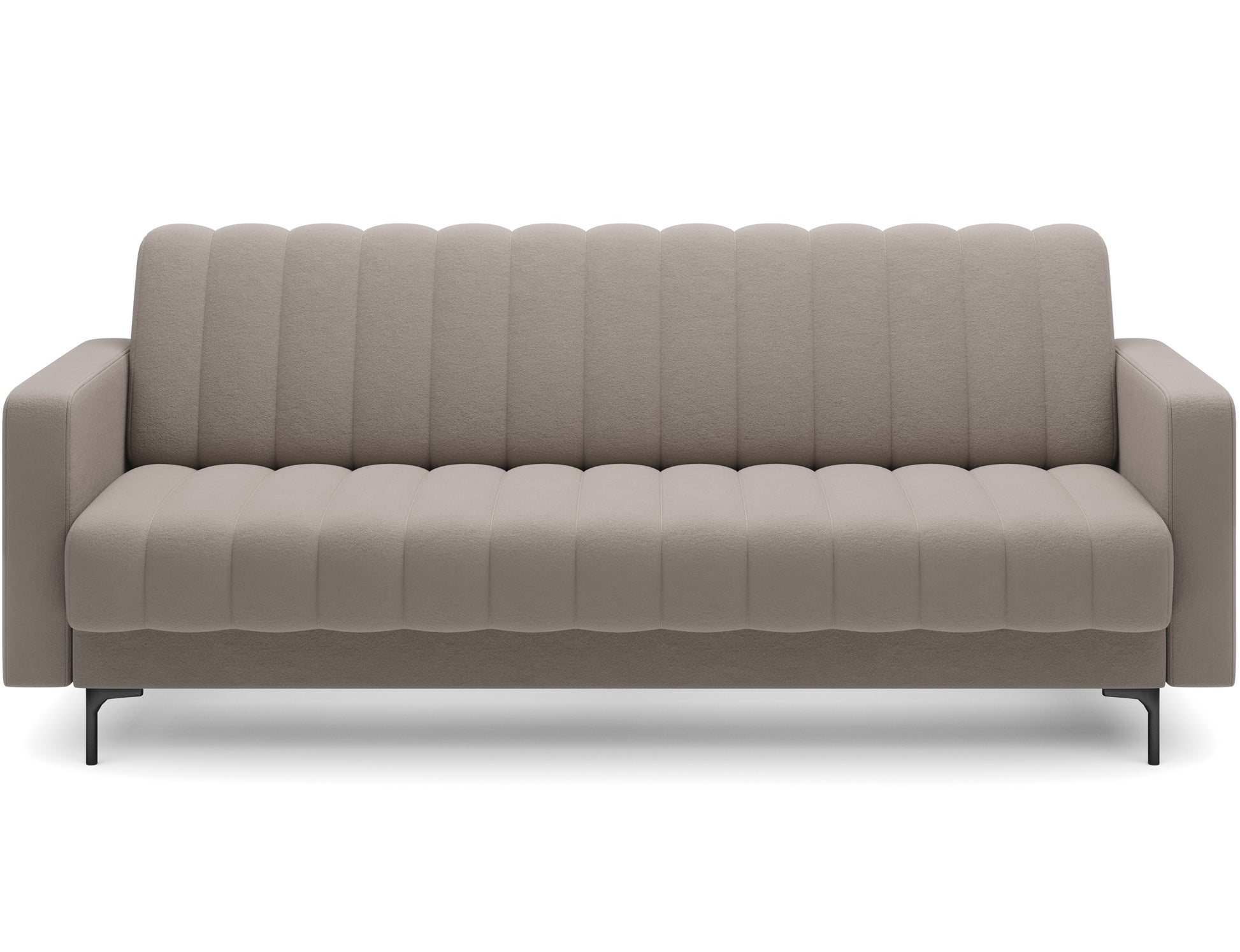 Beżowa wersalka Roneyy Sola 18 z funkcją spania i pojemnikiem – proste linie, miękka tapicerka, idealna do każdego salonu.