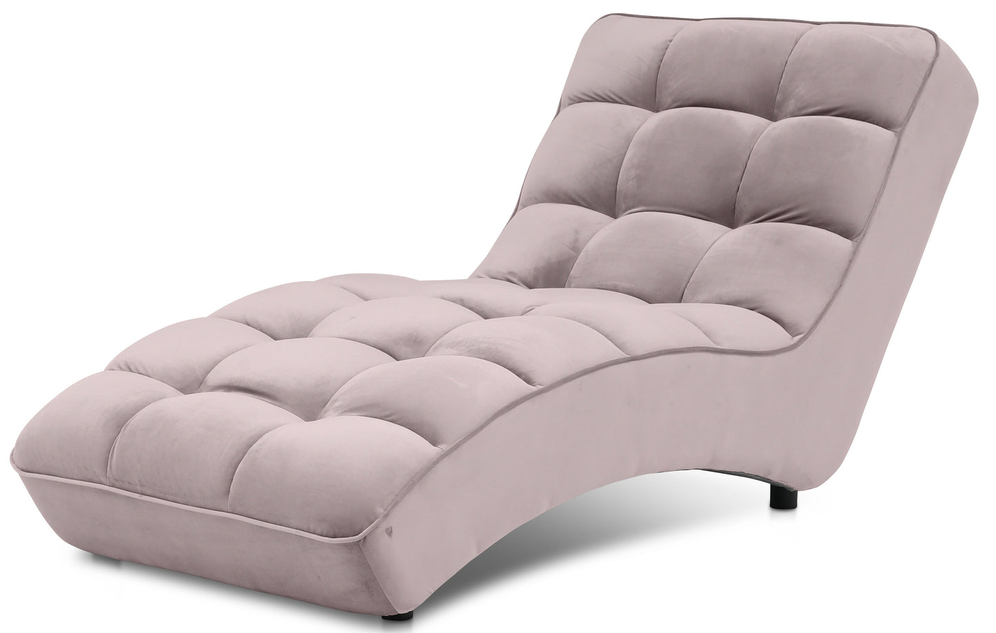 Packshot szezlonga Loren Loco 24 jasnoróżowy na białym tle, pokazany pod kątem z przodu.