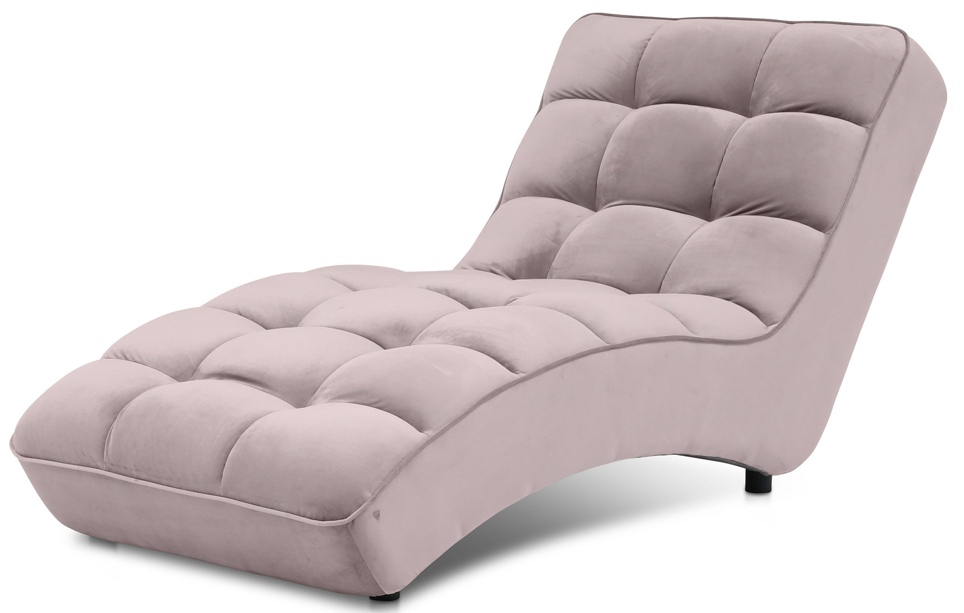 Packshot szezlonga Loren Loco 24 jasnoróżowy na białym tle, pokazany pod kątem z przodu.