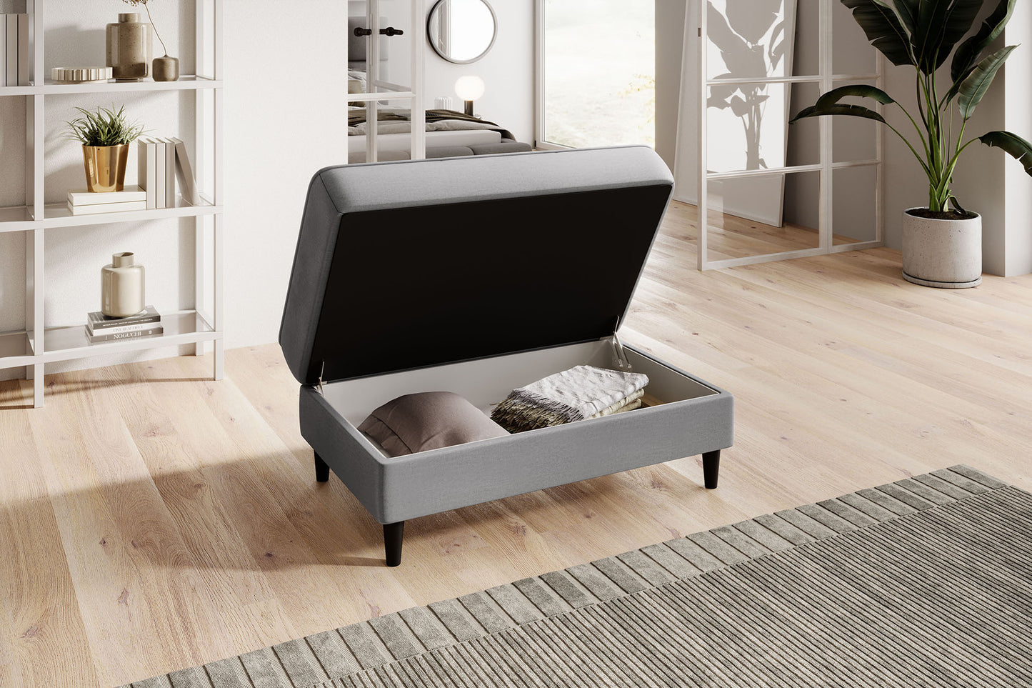 Model Bellis Nube 03 wyróżnia się obłą sylwetką typu soft shape i kompaktowym rozmiarem. Jasna kolorystyka sprawia, że mebel optycznie rozjaśnia przestrzeń.