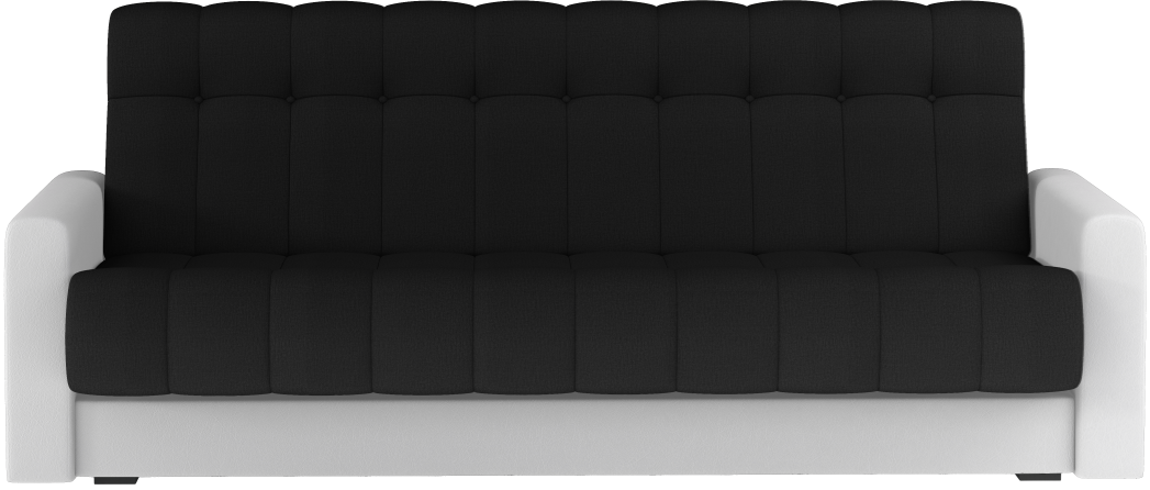 Wersalka Garett – front, tapicerka Sawana 14 czarny z białymi wstawkami Soft 17