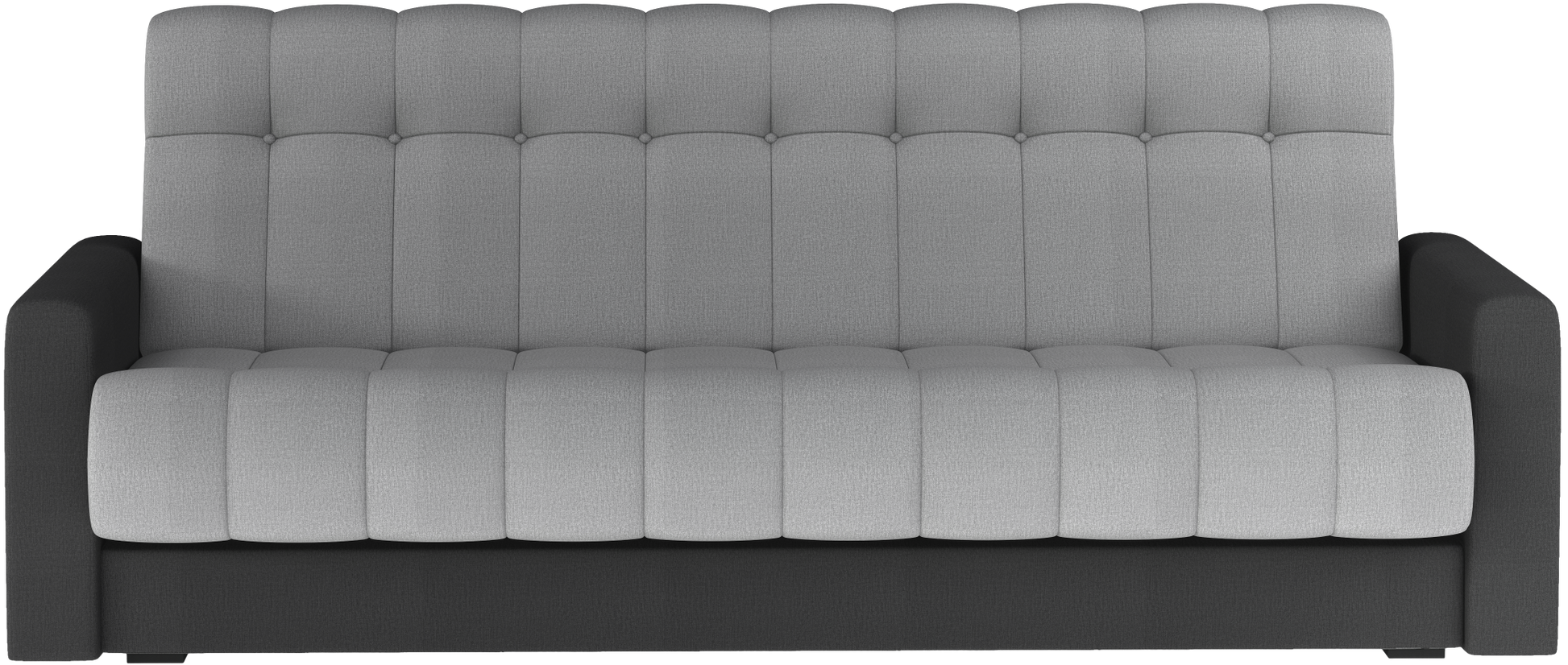 Wersalka Garett, przód — Monolith 85 szary z bokami Monolith 97 ciemnoszary, pikowane oparcie