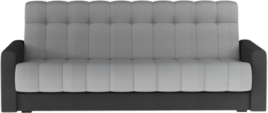 Wersalka Garett, przód — Monolith 85 szary z bokami Monolith 97 ciemnoszary, pikowane oparcie