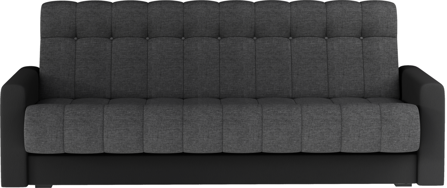 Wersalka Garett, przód – szara tkanina Sawana 21, czarne wstawki Soft 11