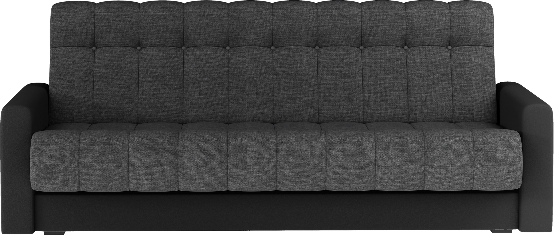 Wersalka Garett, przód – szara tkanina Sawana 21, czarne wstawki Soft 11