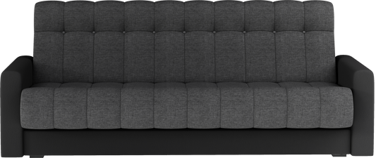 Wersalka Garett, przód – szara tkanina Sawana 21, czarne wstawki Soft 11