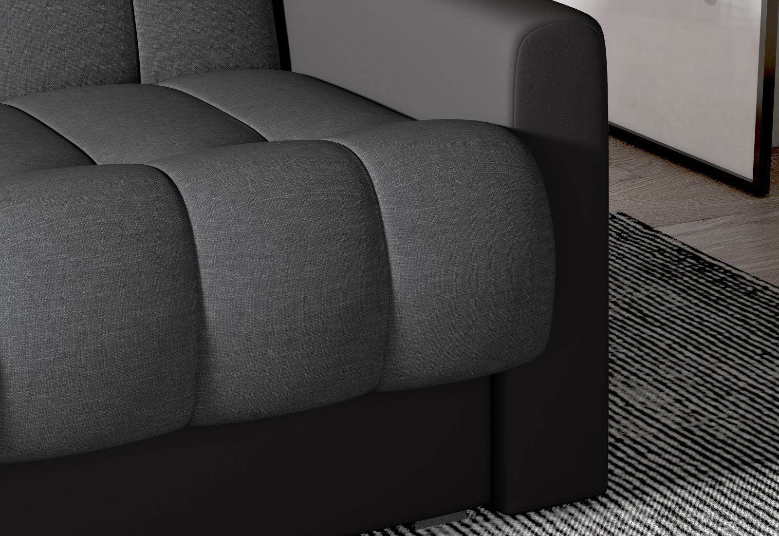 Garett – ujęcie pod kątem, kontrastowe wstawki w kolorze czarnym