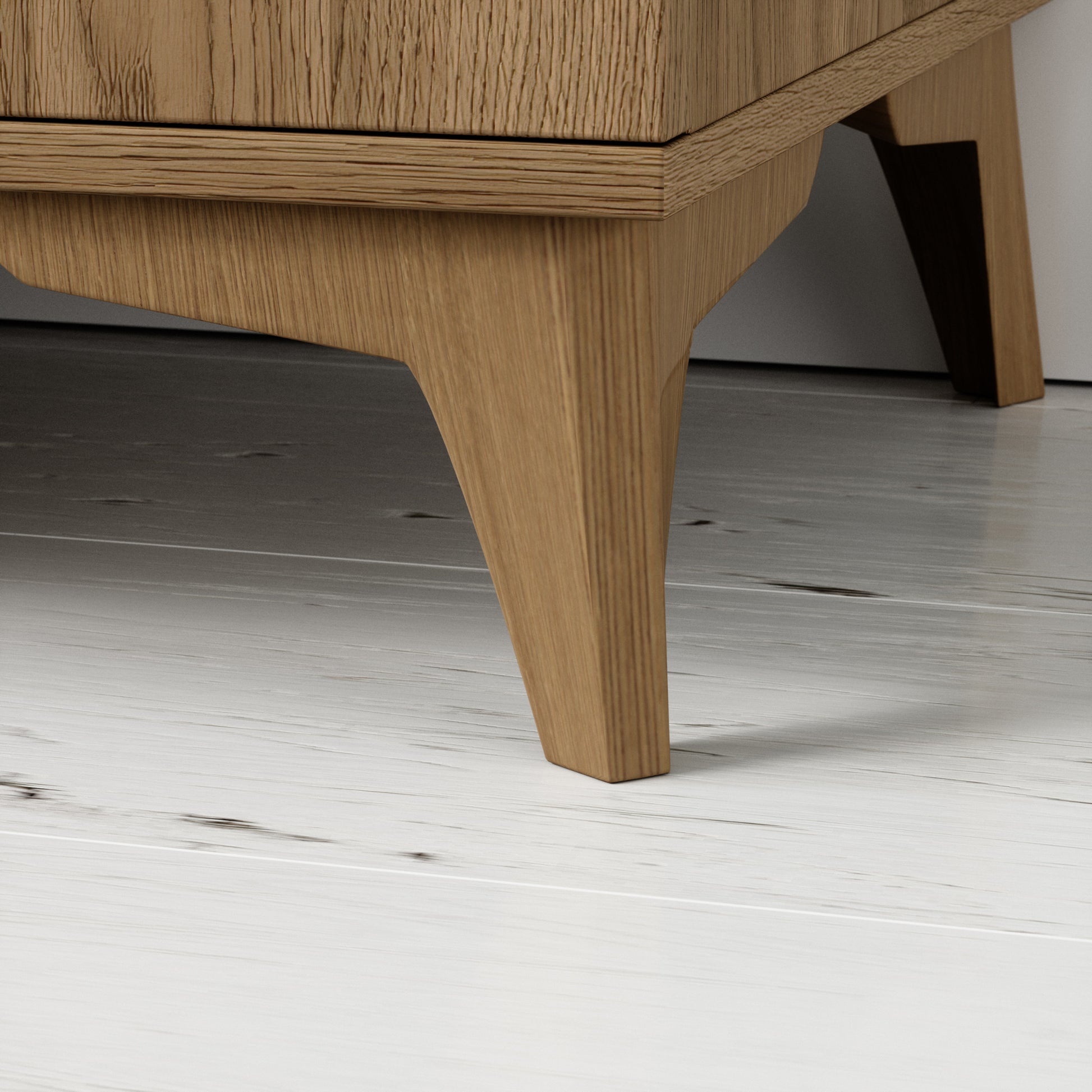 Noga/stelaż witryny LED Entsian – detal konstrukcyjny.