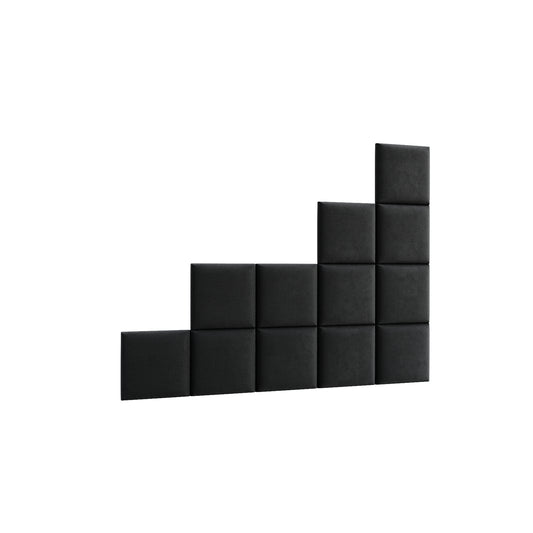 Prostokątny panel akustyczny Quadratta VII Monolith 84/97 z układem 5×4 kwadratowych modułów w naprzemiennym wzorze jasnoszarych i ciemnoszarych segmentów.